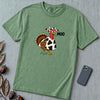 Funny Thanksgiving Turkey T-Shirt - Light Green unfolded t-shirt mockup