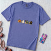 Halloween Snail Squad T-Shirt - Flo Blue unfolded t-shirt mockup