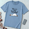 How Is It Only Tuesday? Goose Burnout T-Shirt - Washed Denim unfolded t-shirt mockup