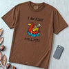 I Am Fine T-Shirt, Sarcastic Summer Vibe - Espresso unfolded t-shirt mockup