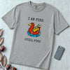 I Am Fine T-Shirt, Sarcastic Summer Vibe - Granite unfolded t-shirt mockup