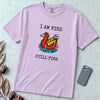 I Am Fine T-Shirt, Sarcastic Summer Vibe - Orchid unfolded t-shirt mockup