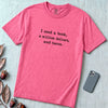 I Need A Book, A Million Dollars, And Tacos T-Shirt - Crunchberry unfolded t-shirt mockup