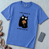 I Need Cuddles Or Six Skeins Of New Yarn T-Shirt - Flo Blue unfolded t-shirt mockup