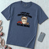 I Put My Controller Down To Be Here Cat T-Shirt, Grumpy Cat Tee for Gamer - Denim unfolded t-shirt mockup