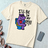I’ll Be in My Office Hippo T-Shirt - Ivory unfolded t-shirt mockup