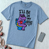 I’ll Be in My Office Hippo T-Shirt - Washed Denim unfolded t-shirt mockup