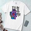 I’ll Be in My Office Hippo T-Shirt - White unfolded t-shirt mockup