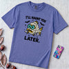 I’ll Haunt You Later Mummy Fish T-Shirt for Halloween - Flo Blue unfolded t-shirt mockup