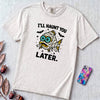 I’ll Haunt You Later Mummy Fish T-Shirt for Halloween - White unfolded t-shirt mockup