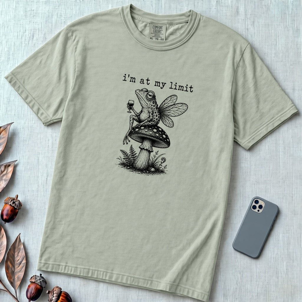 I’m At My Limit Fairy Frog T-Shirt - Bay unfolded t-shirt mockup