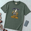 I’m Fine Banana T-Shirt - Blue Spruce unfolded t-shirt mockup