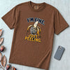 I’m Fine Banana T-Shirt - Espresso unfolded t-shirt mockup