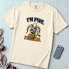 I’m Fine Banana T-Shirt - Ivory unfolded t-shirt mockup