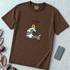 I’m Fine Cat Japanese Wave T-Shirt - Espresso unfolded t-shirt mockup