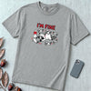 I’m Fine Raccoon Mom Graphic T-Shirt - Granite unfolded t-shirt mockup