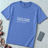 I’m Sorry I Was Late T-Shirt - Mystic Blue unfolded t-shirt mockup