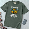 It’s Fine. I’m Fine. Everything Is Fine, Fish T-Shirt - Blue Spruce unfolded t-shirt mockup