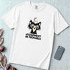 Judgement In Progress Cat T-Shirt, Dry Humor Tee - White unfolded t-shirt mockup