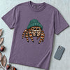 Jumping Spider in a Beanie T-Shirt - Grape unfolded t-shirt mockup