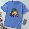 Jumping Spider in a Beanie T-Shirt - Mystic Blue unfolded t-shirt mockup