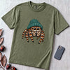 Jumping Spider in a Beanie T-Shirt - Sage unfolded t-shirt mockup