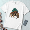 Jumping Spider in a Beanie T-Shirt - White unfolded t-shirt mockup