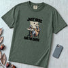 Just Here For The Coffee Pigeon T-Shirt - Blue Spruce unfolded t-shirt mockup