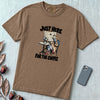 Just Here For The Coffee Pigeon T-Shirt - Espresso unfolded t-shirt mockup