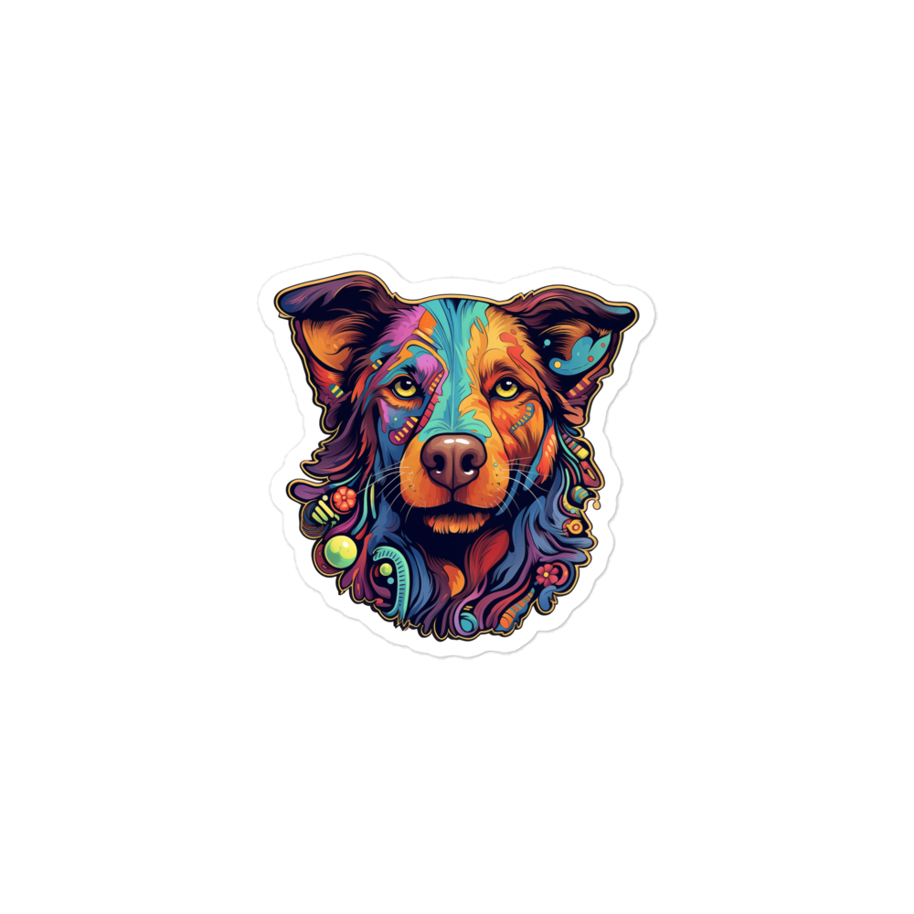 Bubble-free stickers Kaleidoscope Dog