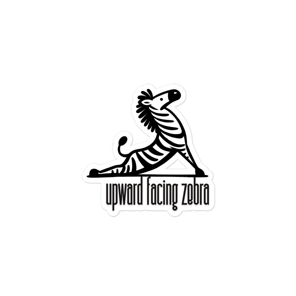 Bubble-free stickers Yoga zebra