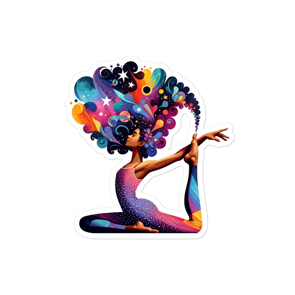 Bubble-free stickers Cosmic Yoga