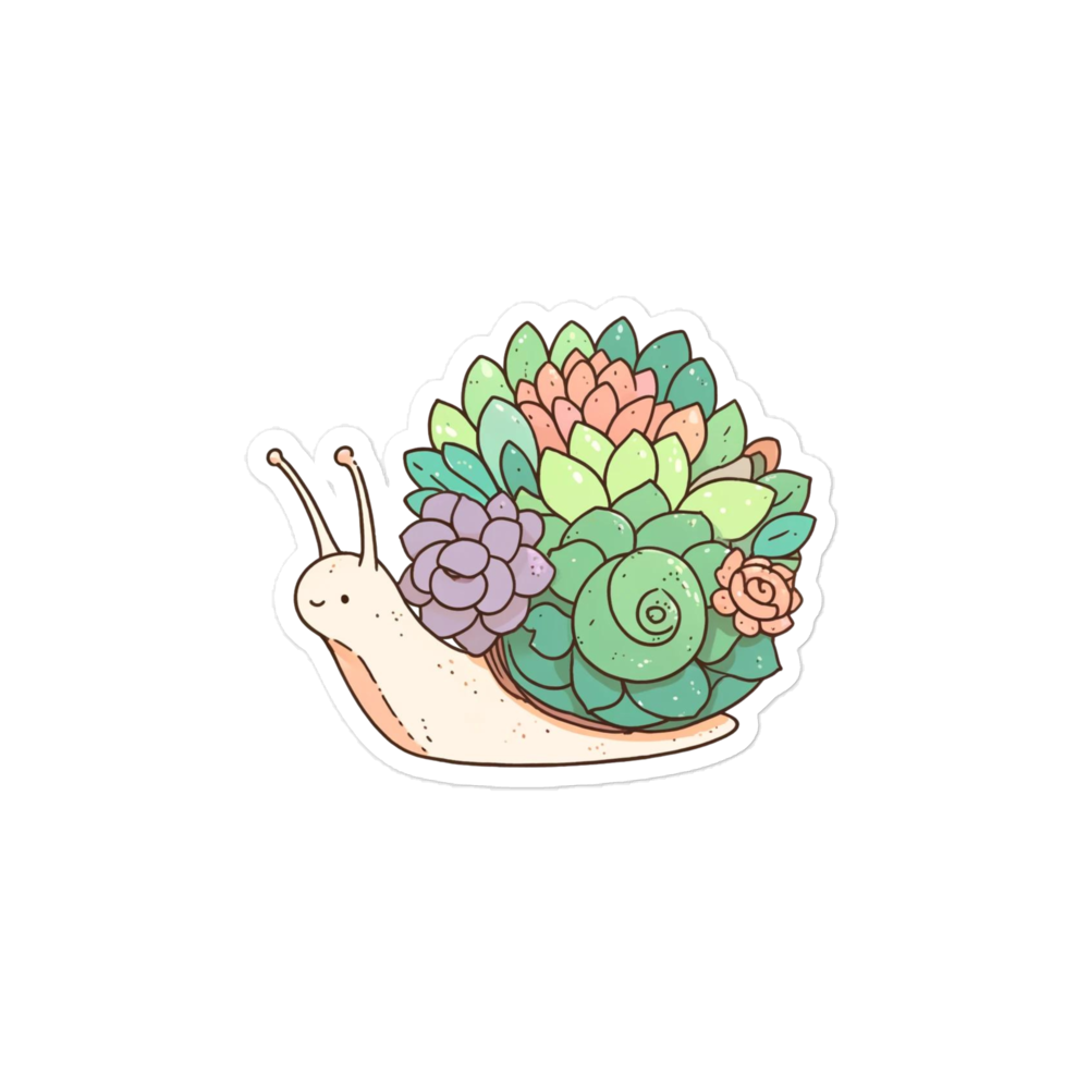 Bubble-free stickers eco snail