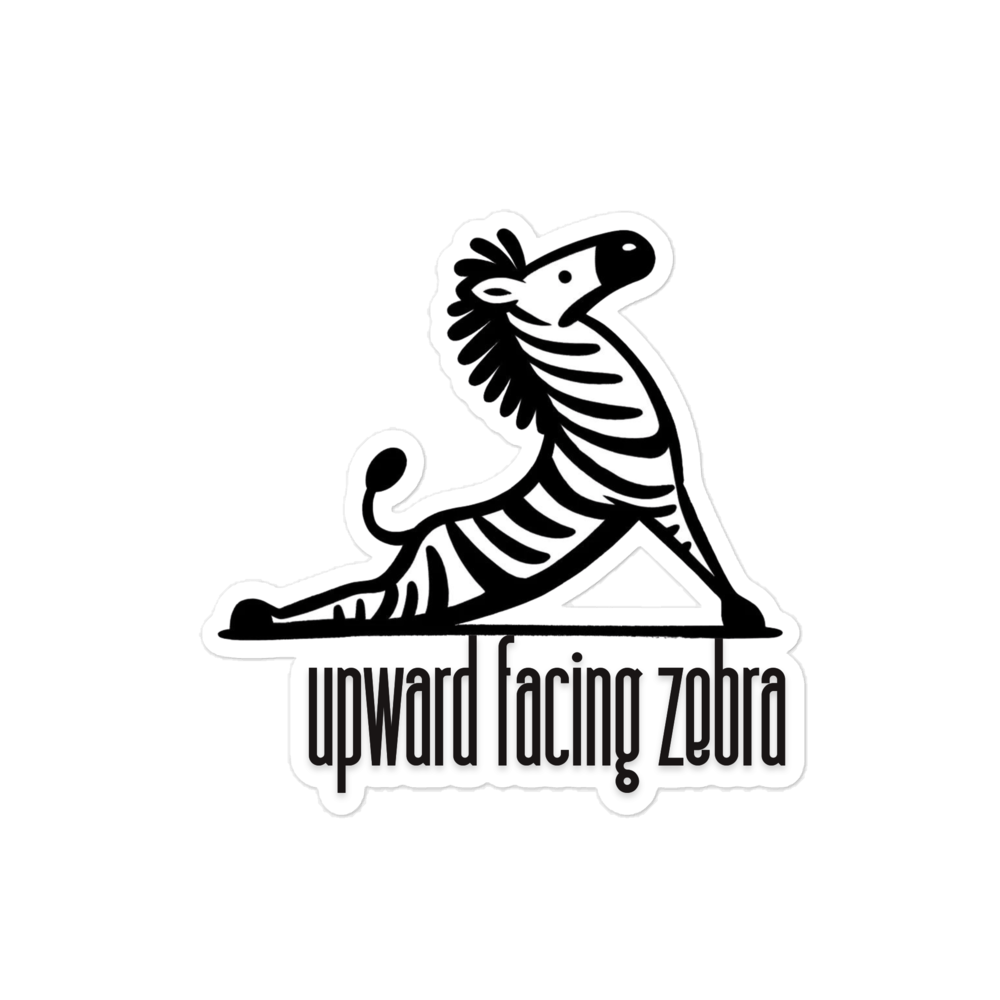 Bubble-free stickers Yoga zebra