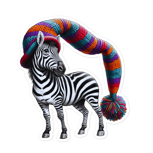 Bubble-free stickers of cute zebra