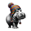 Bubble-free stickers of hippopotamus - Radiant Art of Radiant Group