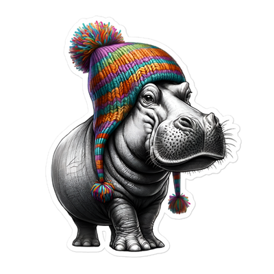 Bubble-free stickers of hippopotamus - Radiant Art of Radiant Group