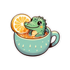 Bubble-free stickers crocodile in a mug - Radiant Art of Radiant Group