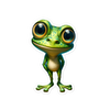 Bubble-free stickers cute frog - Radiant Art of Radiant Group