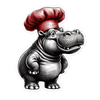 Bubble-free stickers Hippo Chef - Radiant Art of Radiant Group