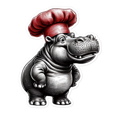 Bubble-free stickers Hippo Chef - Radiant Art of Radiant Group