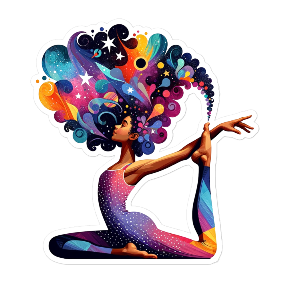 Bubble-free stickers Cosmic Yoga