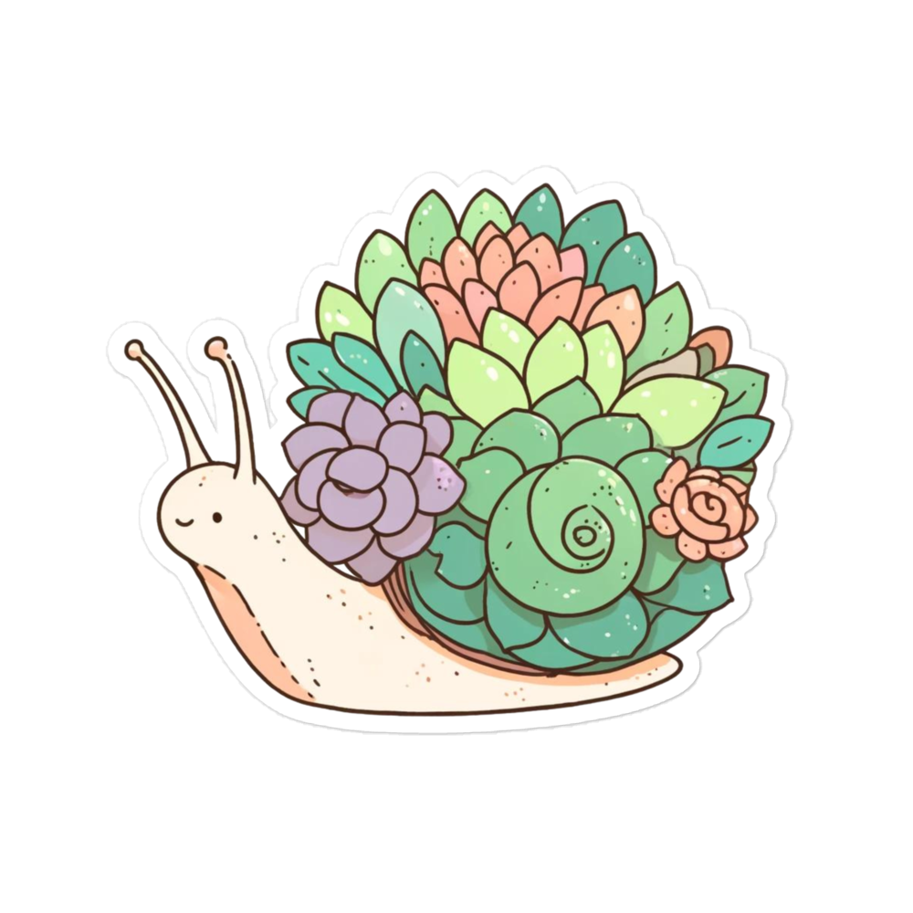 Bubble-free stickers eco snail