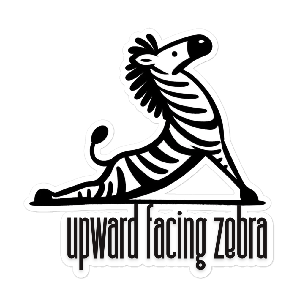 Bubble-free stickers Yoga zebra