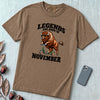 Legends Are Born In November Bison T-Shirt - Espresso unfolded t-shirt mockup
