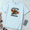 Legends Are Born In November T-Shirt, Bigfoot Dragon Birthday Tee - Chambray unfolded t-shirt mockup