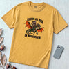 Legends Are Born In November T-Shirt, Bigfoot Dragon Birthday Tee - Mustard unfolded t-shirt mockup