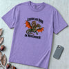 Legends Are Born In November T-Shirt, Bigfoot Dragon Birthday Tee - Violet unfolded t-shirt mockup