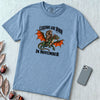 Legends Are Born In November T-Shirt, Bigfoot Dragon Birthday Tee - Washed Denim unfolded t-shirt mockup