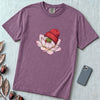 Lotus in Beanie T-Shirt - Berry unfolded t-shirt mockup